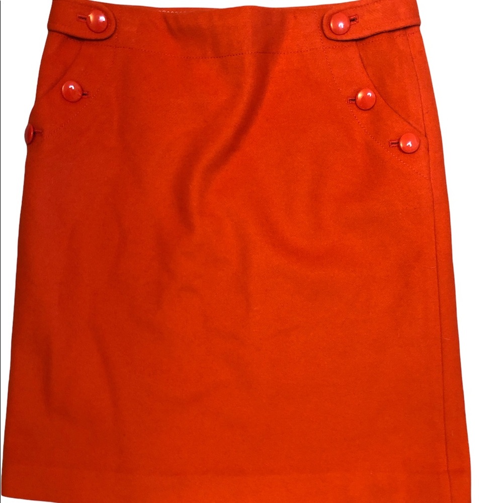 Host Pick J. Crew Orange Wool Blend Pencil Skirt